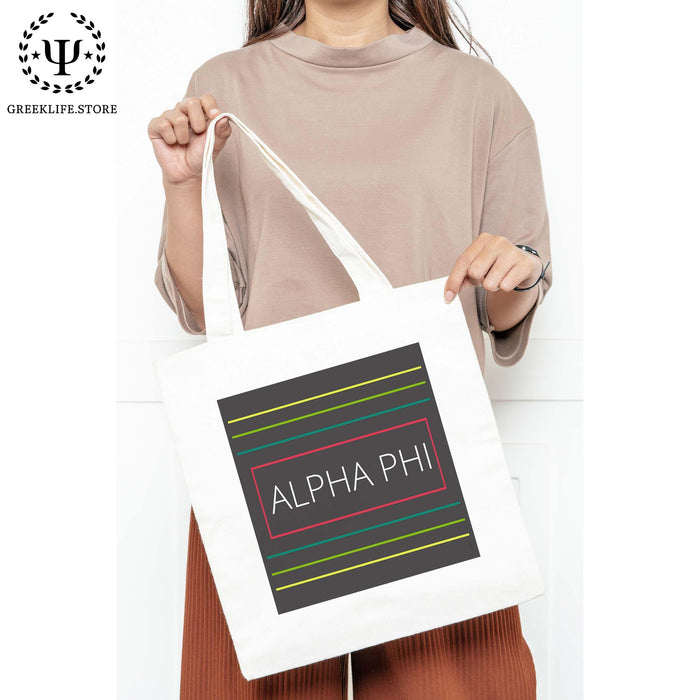 Alpha Phi Market Canvas Tote Bag - greeklife.store