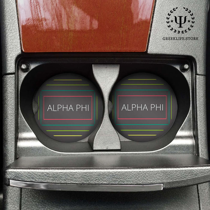 Alpha Phi Car Cup Holder Coaster (Set of 2) - greeklife.store
