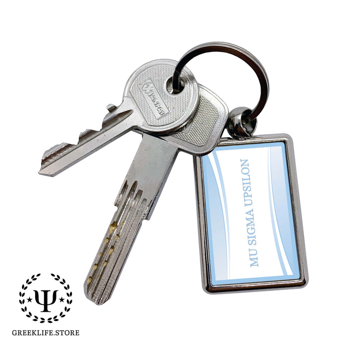 Mu Sigma Upsilon Keychain Rectangular
