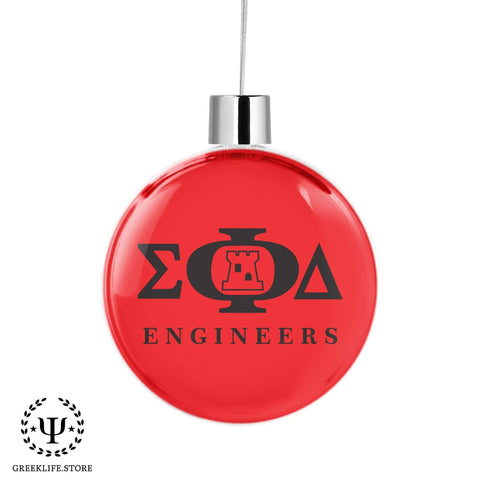 Sigma Phi Delta Christmas Ornament Flat Round