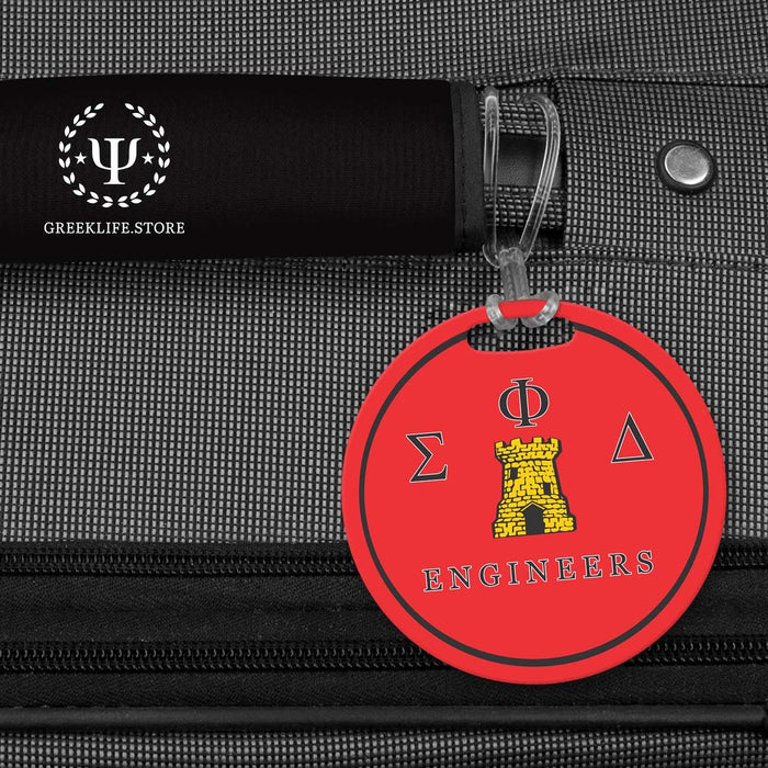 Sigma Phi Delta Luggage Bag Tag (round) - greeklife.store