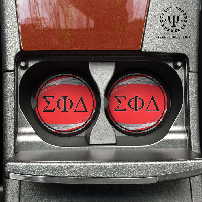 Sigma Phi Delta Car Cup Holder Coaster (Set of 2) - greeklife.store