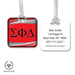 Sigma Phi Delta Luggage Bag Tag (square) - greeklife.store