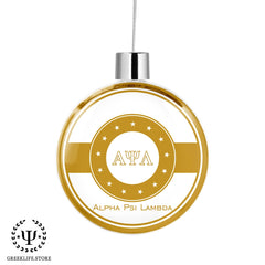 Alpha Psi Lambda Christmas Ornament Flat Round