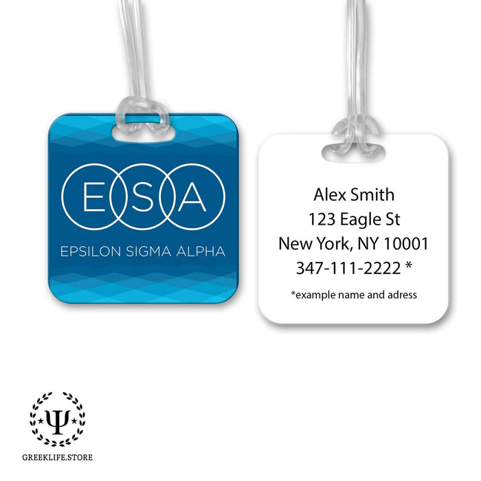 Epsilon Sigma Alpha Luggage Bag Tag (square) - greeklife.store
