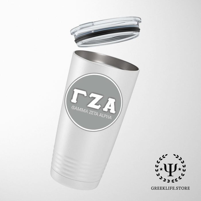 Gamma Zeta Alpha Stainless Steel Tumbler - 20oz - Ringed Base - greeklife.store