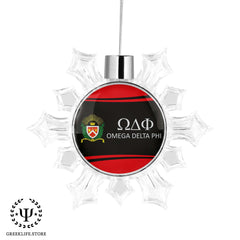 Omega Delta Phi Christmas Ornament Flat Round