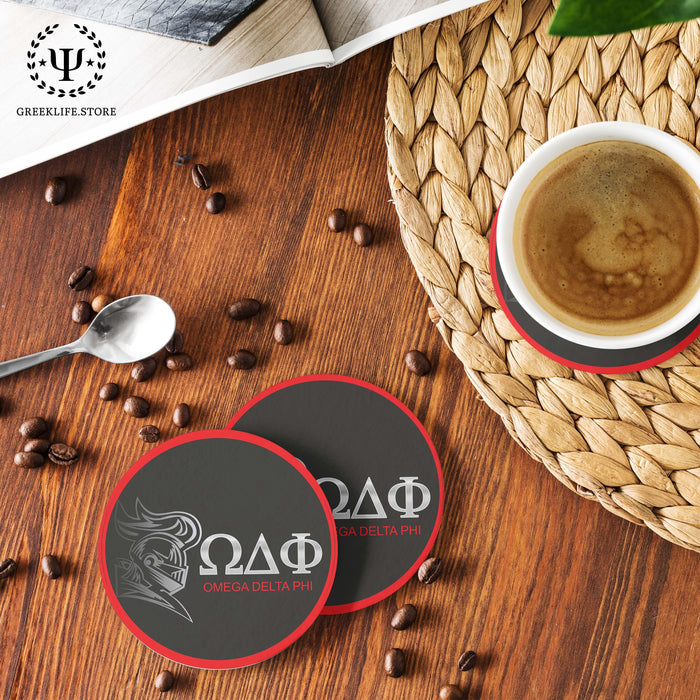 Omega Delta Phi Beverage coaster round (Set of 4) - greeklife.store