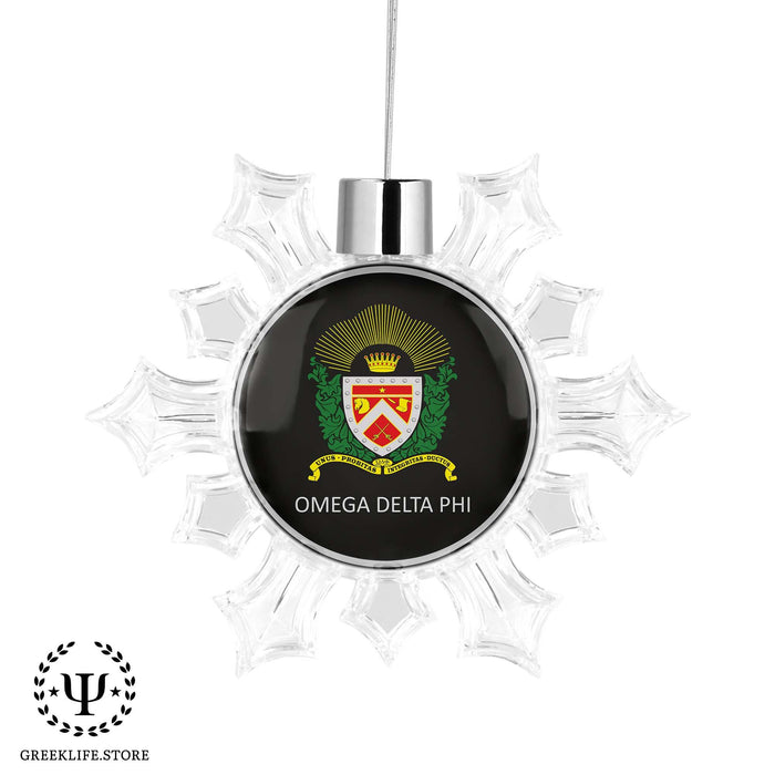 Omega Delta Phi Christmas Ornament - Snowflake - greeklife.store