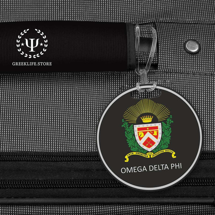 Omega Delta Phi Luggage Bag Tag (round) - greeklife.store