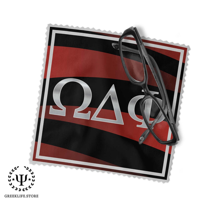 Omega Delta Phi Eyeglass Cleaner & Microfiber Cleaning Cloth - greeklife.store
