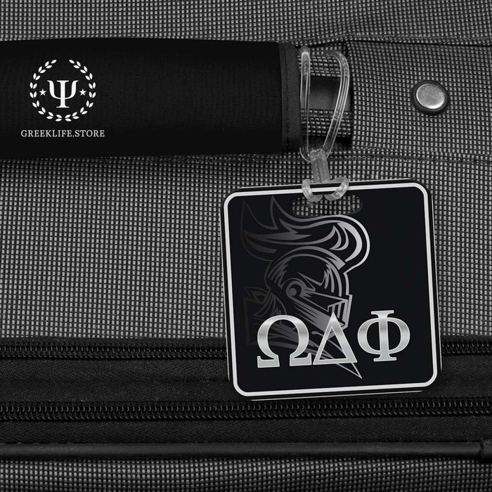 Omega Delta Phi Luggage Bag Tag (square) - greeklife.store