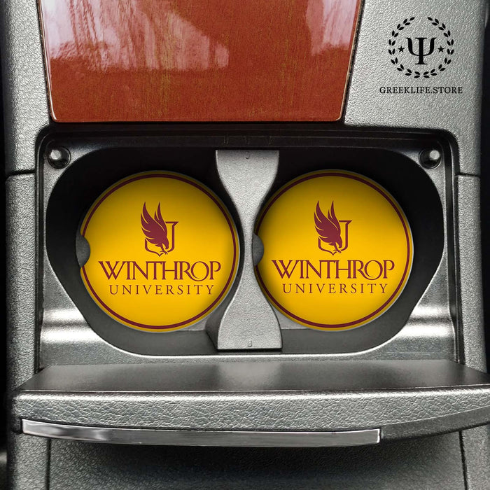 Winthrop University Car Cup Holder Coaster (Set of 2) - greeklife.store