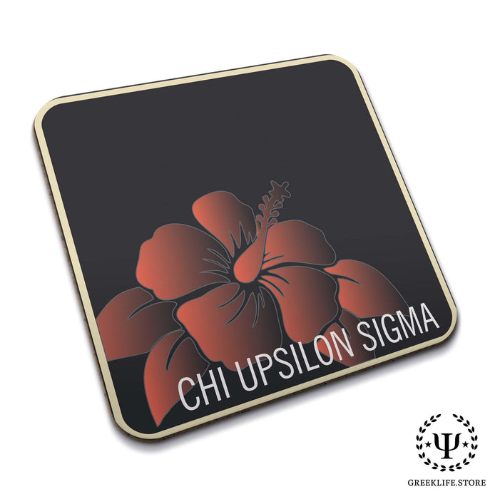 Chi Upsilon Sigma Beverage Coasters Square (Set of 4) - greeklife.store