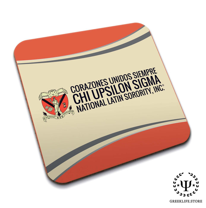 Chi Upsilon Sigma Beverage Coasters Square (Set of 4) - greeklife.store