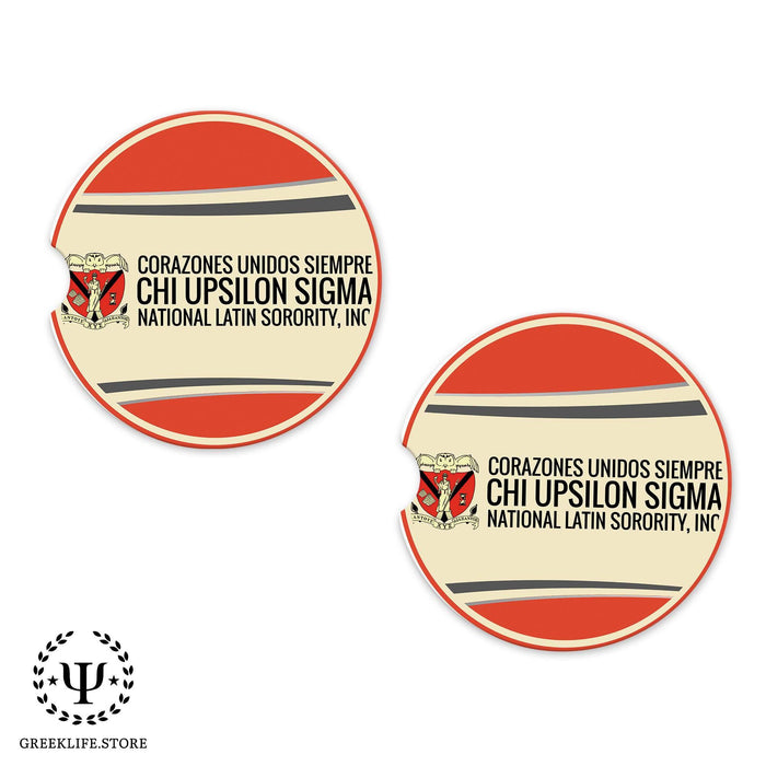 Chi Upsilon Sigma Car Cup Holder Coaster (Set of 2) - greeklife.store