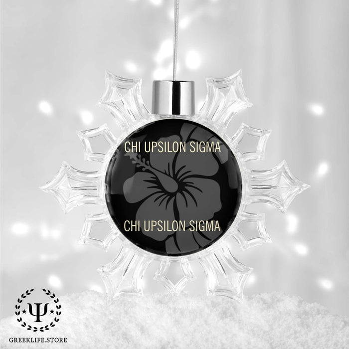 Chi Upsilon Sigma Christmas Ornament - Snowflake - greeklife.store