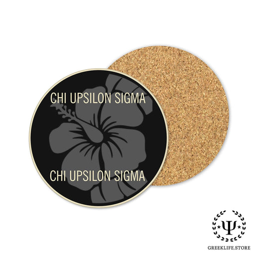 Chi Upsilon Sigma Beverage coaster round (Set of 4) - greeklife.store