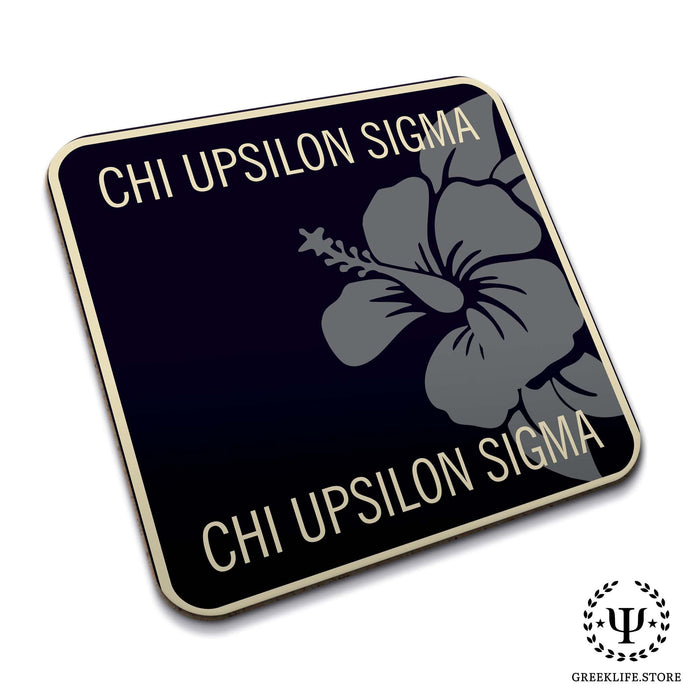 Chi Upsilon Sigma Beverage Coasters Square (Set of 4) - greeklife.store