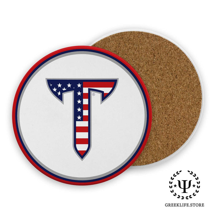 Troy University Absorbent Ceramic Coasters with Holder (Set of 8)
