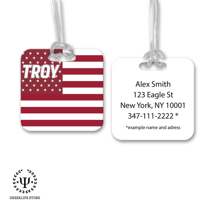 Troy University Luggage Bag Tag (square) - greeklife.store