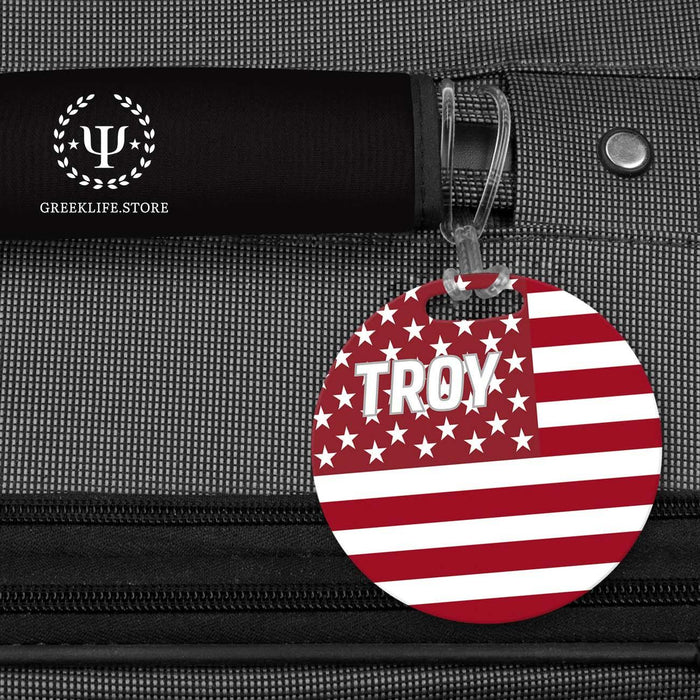 Troy University Luggage Bag Tag (round) - greeklife.store