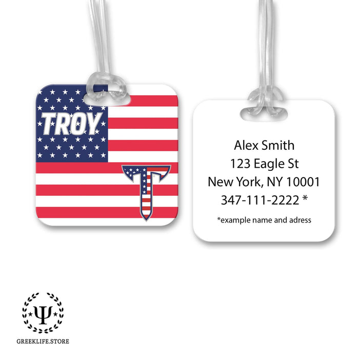 Troy University Luggage Bag Tag (square) - greeklife.store