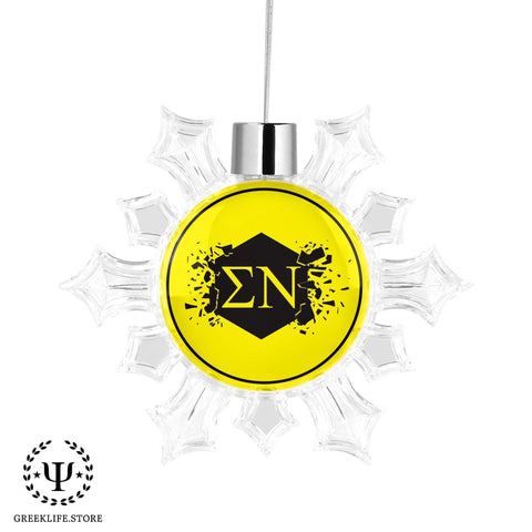 Sigma Nu Christmas Ornament - Snowflake