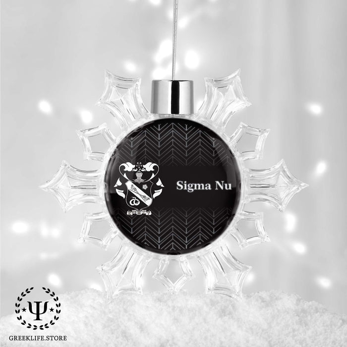 Sigma Nu Christmas Ornament - Snowflake - greeklife.store