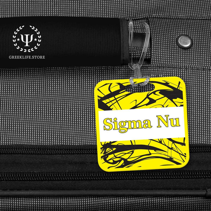 Sigma Nu Luggage Bag Tag (square) - greeklife.store