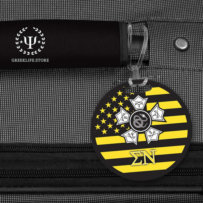 Sigma Nu Luggage Bag Tag (round) - greeklife.store