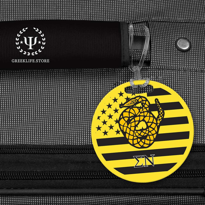 Sigma Nu Luggage Bag Tag (round) - greeklife.store