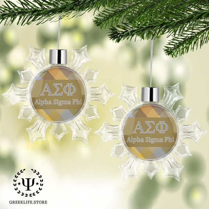 Alpha Sigma Phi Christmas Ornament - Snowflake - greeklife.store