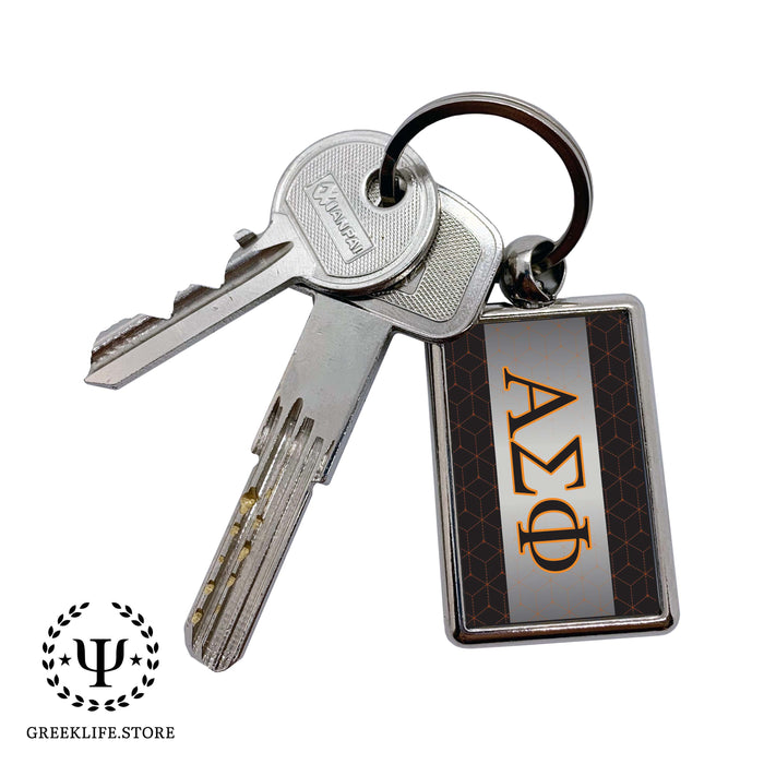 Alpha Sigma Phi Keychain Rectangular