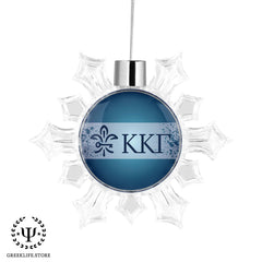 Kappa Kappa Gamma Christmas Ornament Flat Round