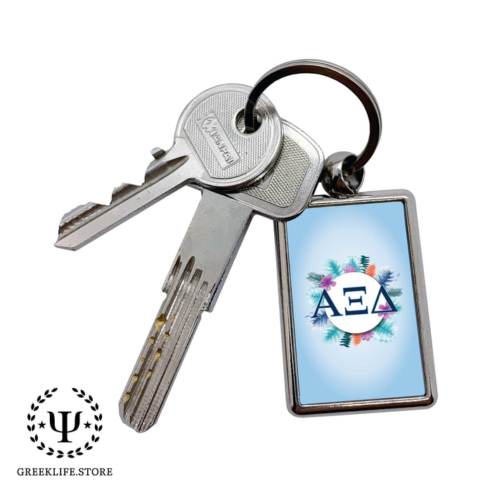 Alpha Xi Delta Keychain Rectangular
