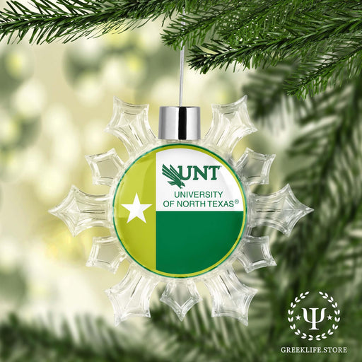 University of North Texas Christmas Ornament - Snowflake - greeklife.store