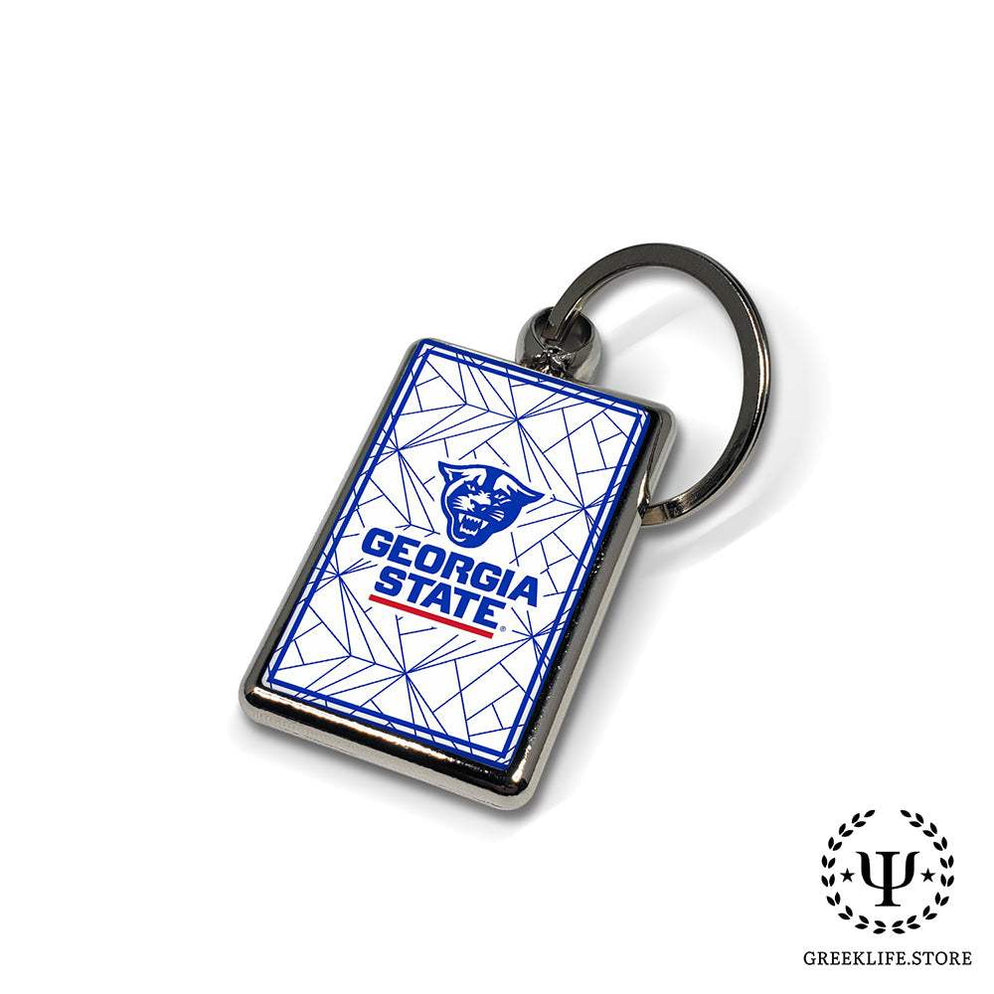 Georgia State University Keychain Rectangular — GreekLife.Store