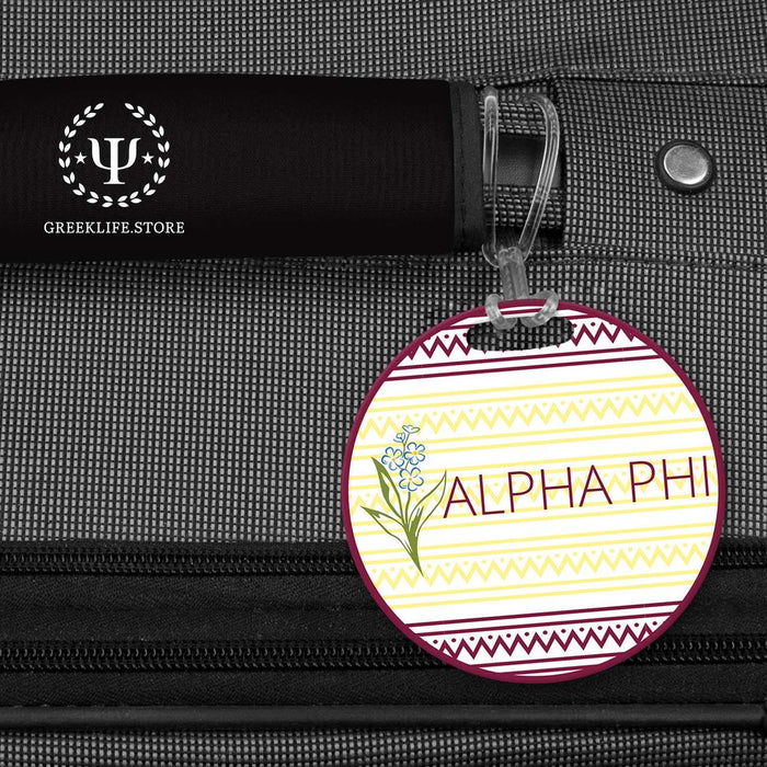 Alpha Phi Luggage Bag Tag (round) - greeklife.store