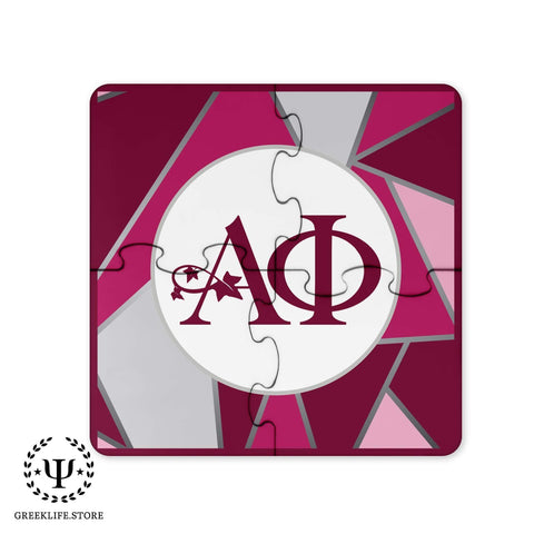 Alpha Phi Beverage Jigsaw Puzzle Coasters Square (Set of 4)
