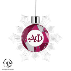 Alpha Phi Christmas Ornament Flat Round