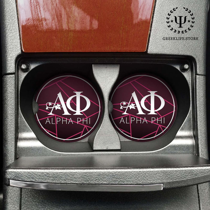 Alpha Phi Car Cup Holder Coaster (Set of 2) - greeklife.store