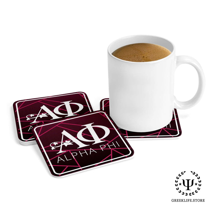 Alpha Phi Beverage Coasters Square (Set of 4) - greeklife.store