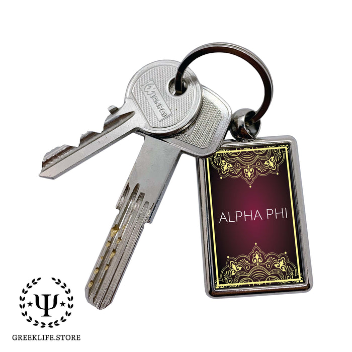 Alpha Phi Keychain Rectangular