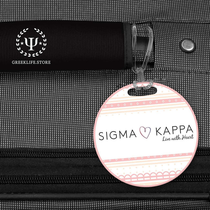 Sigma Kappa Luggage Bag Tag (round) - greeklife.store