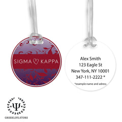 Sigma Kappa Christmas Ornament Flat Round