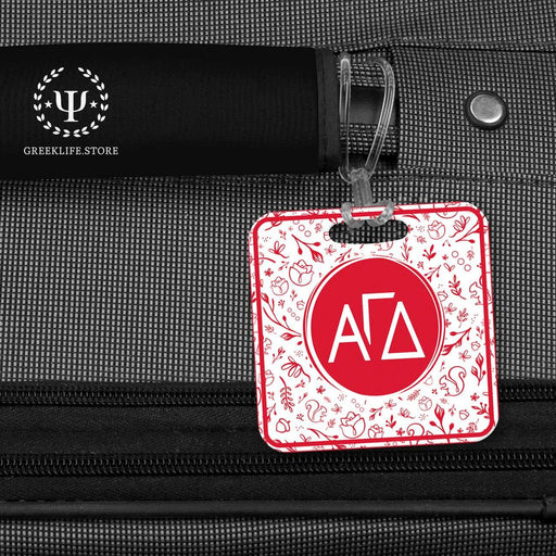 Alpha Gamma Delta Luggage Bag Tag (square) - greeklife.store