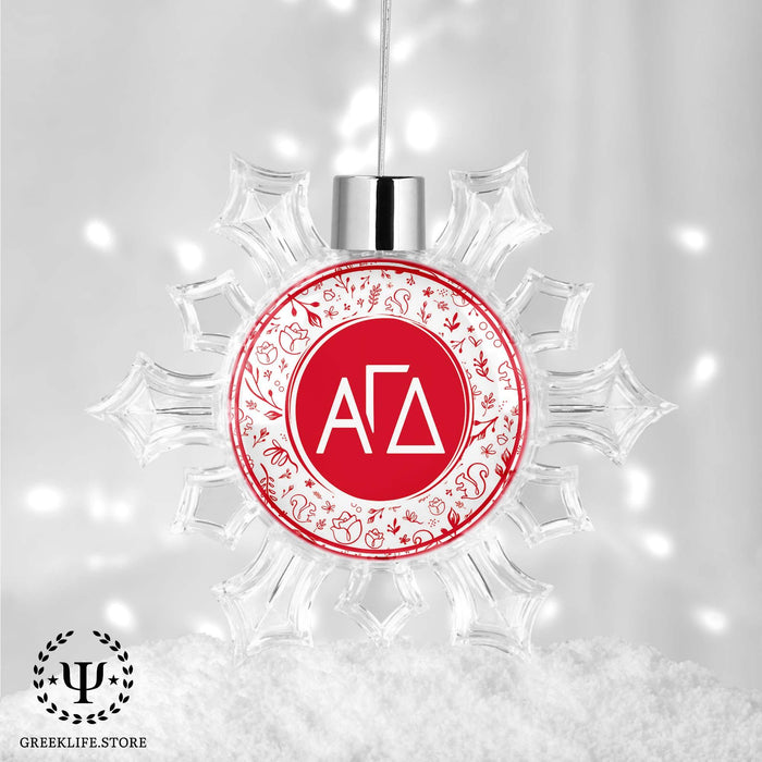 Alpha Gamma Delta Christmas Ornament - Snowflake - greeklife.store