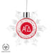 Alpha Gamma Delta Christmas Ornament - Snowflake - greeklife.store