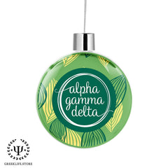 Alpha Gamma Delta Christmas Ornament Santa Magic Key
